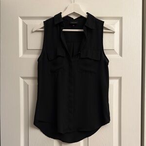 Who What Wear Black Button Down Collaree Shirt Size XS